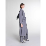 Manteau long double face ceinturé