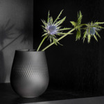 Manufacture Collier noir Vase Carré petit 12,5x12,5x14cm