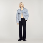 Blouson en denim molletonné