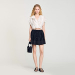 Jupe courte bimatière