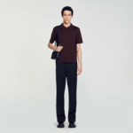 Polo en maille à col zippé