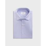 Chemise ajustée infroissable rayée bleue