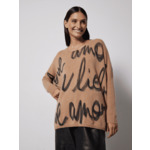 Pull poncho imprimé cachemire Amour CAMEL CHINE