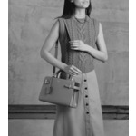 Sac à main moyen modèle Emilie en cuir grainé