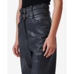 Pantalon Carotte En Cuir Bratis