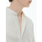 Chemise à col grand-père en coton gratté