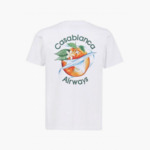 Casablanca T-Shirt Orbite Autour De L'Orange Blanc