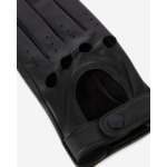 Gants Style Motard En Cuir Noir