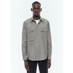 Chemise multi-poches en coton chiné