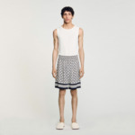 Bermuda fluide imprimé square cross