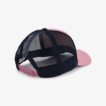 Casquette trucker bicolore en mesh rose nude