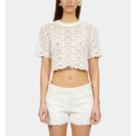Short Blanc En Guipure Femme