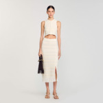 Pull court à détails crochetés