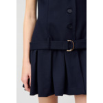 Robe courte cintrée plissée