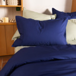 Desforges - Housse de couette en percale de coton gris, Alcove