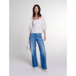 Top à manches bouffantes