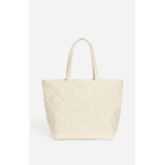 Cabas M En Cuir Matelassé En Coton Et Lin Mélangé