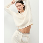 Pull Col Rond Maille Perlée