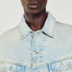 Blouson en denim délavé