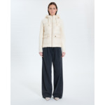 Doudoune bi-matière écrue