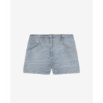 Short Brodé En Denim