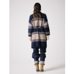Cardigan en laine et cachemire Ysee MARINE/TERRE FUMEE
