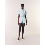 Short en tweed avec ceinture