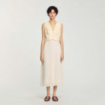 Robe longue plissée