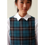 Robe courte sans manches carreaux