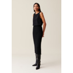 Robe 7/8ème col rond élastiquée