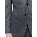 Veste ajustée en laine à chevrons