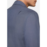 Chemise Indigo En Tencel Lin Coupe Droite