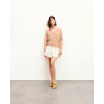 Pull Col V Cœurs et Bandes