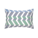 Lacoste - Taie d'oreiller en satin de coton bleu, L Weave