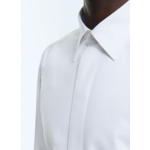 Chemise ajustée à plastron en coton