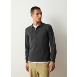 Polo à manches longues en piqué extensible