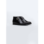 Bottines à boucle en cuir