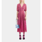 Robe Longue Plisse A Manches Courte Femme