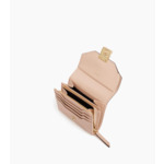 Portefeuille Rose en cuir lisse