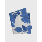 Pochette en voile de coton à motifs bleus