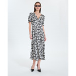 Robe longue évasée à imprimé floral