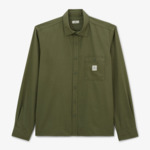 Chemise regular vert avocat gauffrée