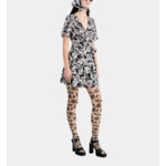 Robe Portefeuille Courte Imprimée Femme