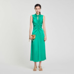 Robe longue en satin