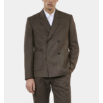 Veste De Costume Marron En Laine Homme