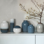 Lave Home - Grand vase haut, bleu, en grès