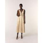 Robe longue métallisée