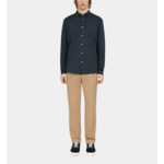 Chemise Bleu Marine En Voile De Coton Homme