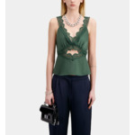 Top Vert Avec Guipure Femme