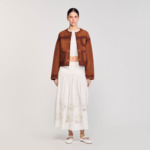 Jupe longue en popeline